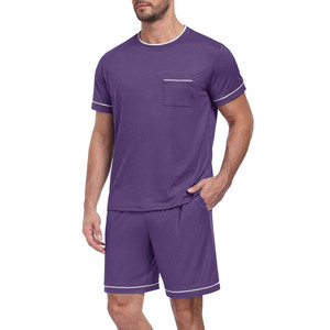 Ensemble short homme 2 pièces été avec 2 shorts et une chemise en molleton pour adultes, impression de logo personnalisée - Product Image 3