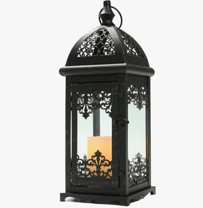 Luxury Gothic Candle <b>Lantern</b> Black Metal Hanging Candle Holder for Home Decoration - Product Image 2