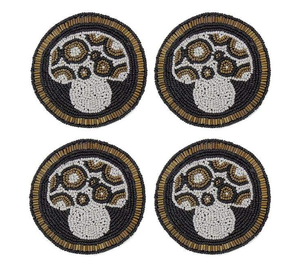 Nuevo Diseño de Posavasos Redondos con Cuentas Bordadas en Forma de Concha Marina, Personalizables para Mesa - Product Image 3