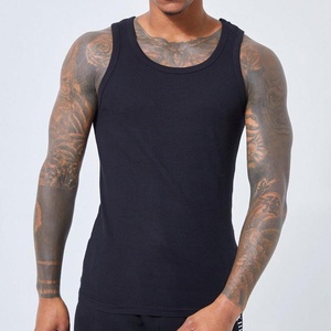Wholesale Custom Logo Gym Sleeveless T Shirt Fitness Workout <b>Muscle</b> Stringer Tank <b>Top</b> Bodybuilding for <b>Men</b> - Product Image 2