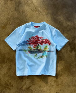 2026 New Custom Oversized <b>White</b> Graphic T Shirt Men Premium Cotton Tree Printed Streetwear <b>Tee</b> OEM Men Premium Cotton - Product Image 4
