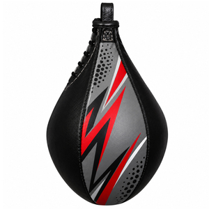 Balón de Velocidad Colgante de Cuero Sintético Premium con Gráficos de Rayos, Balón de Entrenamiento de Boxeo Resistente y Absorbente de Impactos - Product Image 1