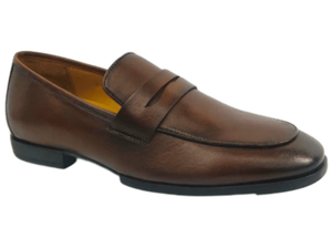 Mocasines de Cuero Marrón para Hombre Dlords, con Punta Descubierta, Acolchados, con Absorción de Impactos, para Oficina y Trabajo, Suela de Goma, Diseño Sólido, EVA - Product Image 1