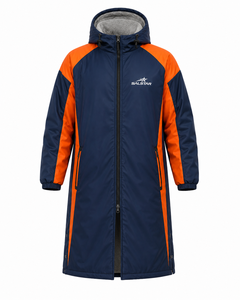 Fabricant OEM – Parka de bain imperméable à capuche personnalisée, manches longues, séchage rapide, respirante, doublure polaire, fermeture éclair, robe de change - Product Image 3