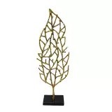 Sculpture de feuille artisanale, décoration artistique de table, décoration contemporaine pour salon, 22x13 pouces - Product Image 4