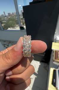 Bague éternelle double rangée en or pour femme |   Bague d'anniversaire de mariage en diamant de laboratoire Full Eternity |   Certifié IGI Luxe - Product Image 3