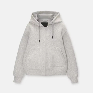 Custom <b>Mens</b> <b>Grey</b> Full Zip Hoodie <b>Sweatshirt</b> Plain Fleece Hooded Jacket with Kangaroo Pockets Adjustable Drawstring Casual Daily - Product Image 1