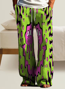 High Quality Men Streetwear Pants <b>Slime</b> Slit Pattern Pink Green Graphic Printed Trousers Custom Plus Size Casual Sweatpants Men - Product Image 6