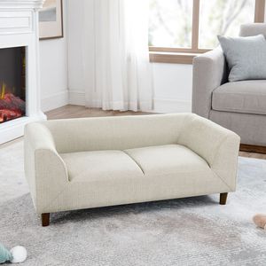 Modern Rectangular Pet <b>Sofa</b> with Backrest Armrests Soft Cushion Comfortable for Medium to Large <b>Dogs</b> Pet Houses & Furniture - Product Image 3