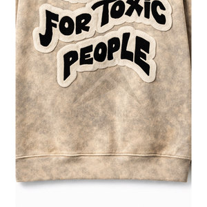 Acid Wash Mens Sweatshirt 300 GSM Cotton Fleece Oversized <b>Drop</b> Shoulder Vintage Style Streetwear Wholesale Process Impex - Product Image 4