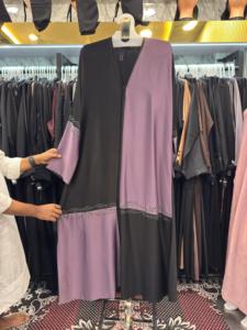 Wholesale Modest Dubai Beaded Sequined Long Sleeve Abaya Muslim Traditional Handmade Wedding Women Polyester Breathable V Neck - Product Image 6