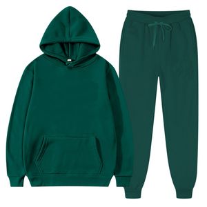 Ensemble de survêtement unisexe personnalisé en coton 100 % avec logo sur mesure, couleur unie, pour hommes - Product Image 3
