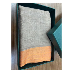 Fine Wool Silk Kandi Border Stoles for Women Luxury Winter <b>Shawl</b> <b>Wrap</b> 70x200 cm Elegant Soft Warm Lightweight Premium 80% Fine - Product Image 3