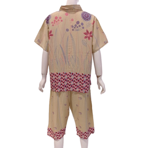 Pijama Elegante e Informal para Mujer, Pantalón Corto y Camiseta de Manga Corta, Color Sólido, con Tela Térmica Suave y Transpirable de Chrysanta - Product Image 4