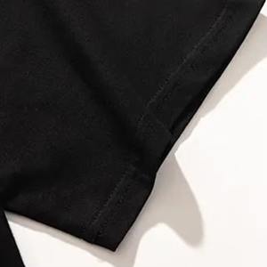 T-shirt en coton oversize pour homme, coupe carrée à épaules tombantes, manches courtes, col rond, imprimé en relief et strass, pour usage décontracté, vente en gros - Product Image 5