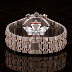 Luxury Moissanite Wristwatch Men Full Stone Setting Stainless Steel Diamond Watch - Product Image 4