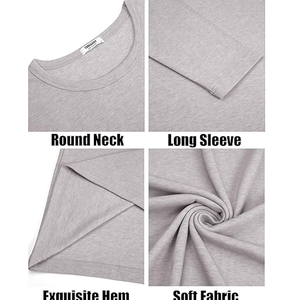 T-shirts décontractés à manches longues pour hommes européens et américains, col rond, motif gaufré, couleur unie, design épuré, printemps automne, pour la gym et le club - Product Image 6