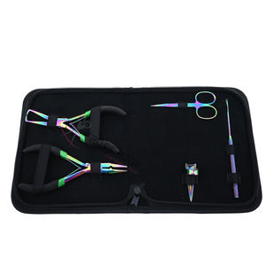 Kit d'outils pour extensions capillaires Rainbow avec pince à micro-perles, pince à sertir, outil de tirage, ciseaux de coupe et doigt d'emboutissage - Product Image 1
