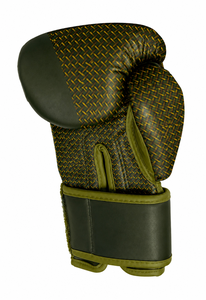 Gants de boxe IBERIA Premium vert olive noir, motif tissé, gants d'entraînement, logo personnalisé, OEM ODM, équipement de boxe en gros - Product Image 3