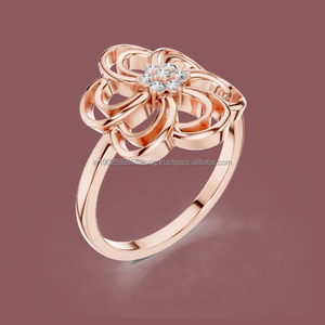 Anillo con Inicial de Nombre Personalizada para Mujer, con Diamante Cultivado en Laboratorio, en Plata u Oro, Estilo Étnico, 10K - Product Image 1