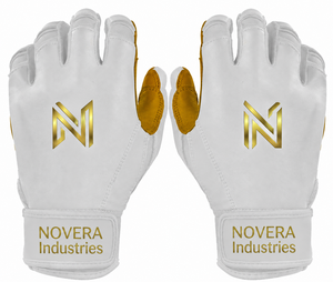 Gants de frappeur de baseball et de softball personnalisés OEM ODM, qualité supérieure, fermeture auto-agrippante, cuir véritable - Product Image 1