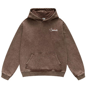 Sudaderas con Capucha de Estilo Urbano, Lavado Ácido, Personalizadas con Color y Logotipo, Invierno, 100% Algodón, Alta Calidad, Estilo Único para Hombre - Product Image 1