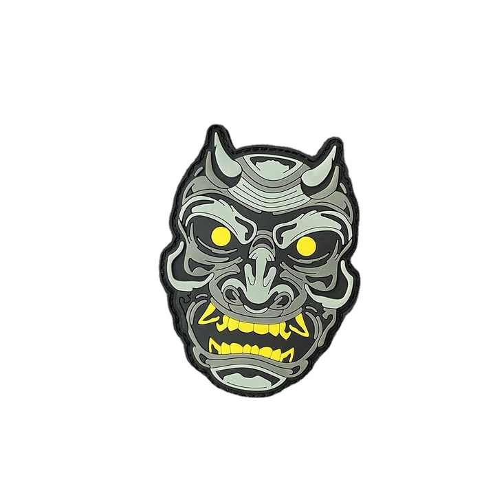 Tactical Skull PVC Badge Patch Ghost Mask Magic Hook and Loop Black Goat Emblem Backpack Hat Accessories