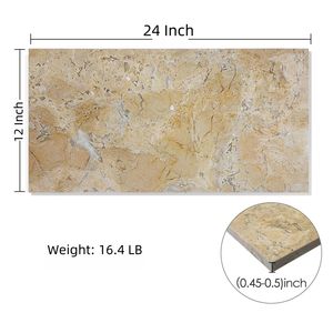 Piastrelle in Marmo Naturale Giallo Beige 12*24, Finitura Levigata per Pavimenti e Pareti, Materiale in Pietra Premium - Product Image 2