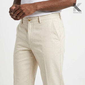 Pantalon chino pour homme en coton lourd et élasthanne, coupe extensible, OEM ODM - Product Image 2