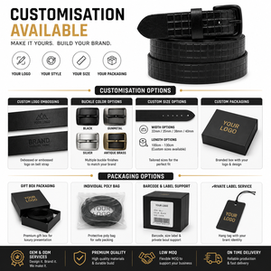 Ceinture en cuir décontractée de qualité supérieure pour hommes, ceinture noire texturée avec boucle thermolaquée, pour un usage quotidien - Product Image 5