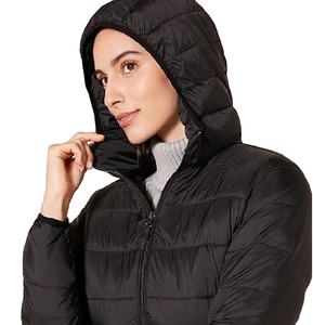 women Lightweight Water Resistant <b>Packable</b> Hooded Puffer - Product Image 2