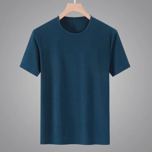 OEM Customized Quick Drying Cotton Casual Front Blank Ice Silk Mesh Short Sleeve Men's Summer Thin Round Neck <b>t</b> <b>Shirt</b> - Product Image 3