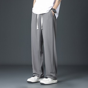 Pantalon long décontracté pour homme, coupe droite ample, séchage rapide, broderie personnalisée du logo, prix usine Chine, collection printemps-été, fin et léger. - Product Image 3