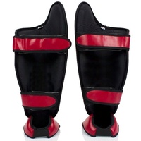 Protector de Piernas de Piel Sintética PU de la Mejor Calidad a Precio de Mayoreo RTS para Boxeo y MMA, Protector de Espinilleras Fair Tex, Cómodo Protector de Espinilleras para MMA
