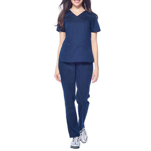 Uniforme Médico Moderno para Mujer, Conjunto de Blusa y Pantalón Elásticos con Cuello en Y, Ropa de Hospital, Clínica, Doctora, Colores Contrastantes, OEM - Product Image 6