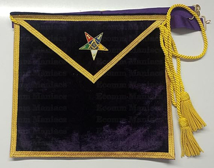 Nouveau style de design Tablier de maître maçon de la franc-maçonnerie avec broderie argentée, épingle de sûreté, franges en cuir d'agneau et métal écologique - Product Image 5