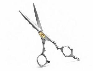 Ciseaux de coiffure professionnels 440C pour droitiers, manche moyen, bords ultra-affûtés, légers, pour barbier et salon de coiffure - Product Image 1