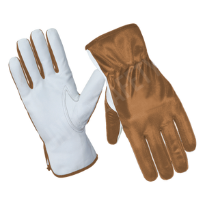 Guantes de Trabajo de Cuero de Cabra de Primera Calidad con Forro de Spandex en la Parte Posterior de la Mano, Guantes de Seguridad para Conducir - Product Image 3