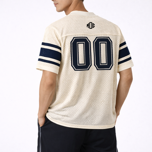 Jersey de Fútbol Americano Personalizado con Logotipo, Malla Transpirable, Cuello en V, Talla Grande para Hombre, Uniforme de Equipo, Etiqueta Privada, Pedidos al por Mayor, Servicio OEM - Product Image 4