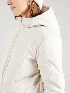 Chaqueta acolchada blanca para mujer con cremallera completa, capucha desmontable, transpirable, para invierno, con plumón, para mujer, con OEM. - Product Image 4
