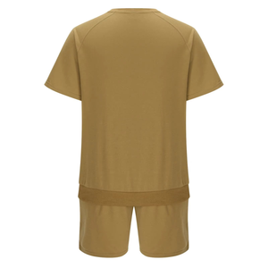 เสื้อผ้าผู้ชายคุณภาพพรีเมียม สไตล์ไฮสตรีท เสื้อยืดและกางเกงขาสั้น ชุดเซ็ต 2 ชิ้น ไซส์ใหญ่ เสื้อผ้าลำลองสำหรับฤดูร้อนสำหรับผู้ชาย - Product Image 6