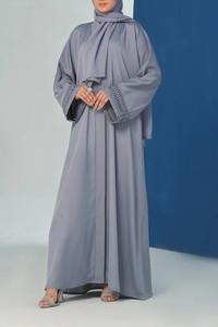 Nouvelle conception 2026, abaya personnalisée en couleur pour femmes, services OEM ODM, robe longue islamique pour femmes, abaya en vente en ligne - Product Image 6