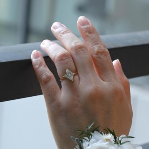 Magnífico Anillo Solitario de Diamante Corte Marquesa de 1.00CT, Cultivado en Laboratorio, Oro Sólido de 14k, Regalo para Novias, Bodas y Fiestas - Product Image 5