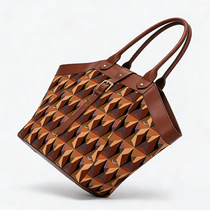 Sac fourre-tout pour femme léger à imprimé vintage, en cuir de haute qualité, style designer, grande capacité, imperméable, design à ouverture supérieure - Product Image 5