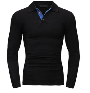 เสื้อถักแขนสั้นผู้ชายสำหรับฤดูใบไม้ผลิและฤดูใบไม้ร่วง ผลิตจากโพลีเอสเตอร์ผสมฝ้าย สีพื้น เป็นมิตรต่อสิ่งแวดล้อม แห้งเร็ว ระบายอากาศได้ดี - Product Image 3