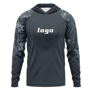 Hoodies de pêche pour hommes été 2026 à manches longues, respirants, séchage rapide, imprimés par sublimation, en polyester 160g, logo personnalisé OEM/ODM - Product Image 1