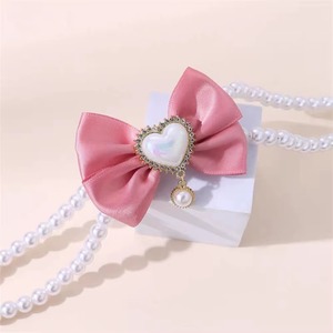 Collier fantaisie pour chien et chat avec nœud papillon et pendentif cœur, bijou de mariage pour chat, collier pour chat avec pendentif cœur pour chates - Product Image 5