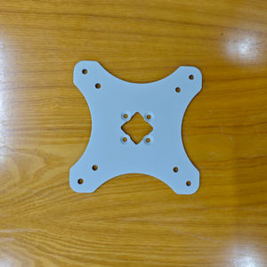 Plaque de montage en acier usinée CNC, support de précision thermolaqué pour cadre de moniteur d'équipement industriel, garantie 1 an - Product Image 1