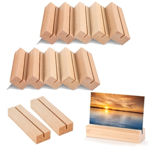 Supports de numéros en bois naturel, en bois dur, porte-cartes pour numéros de table de restaurant, présentoir de menus - Product Image 3
