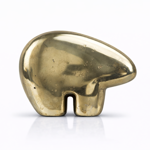 Figura de Oso Tallada a Mano en Pirita Natural Estilo Zuni, Piedra Preciosa Feng Shui Pulida para Decoración del Hogar y Regalos - Product Image 1